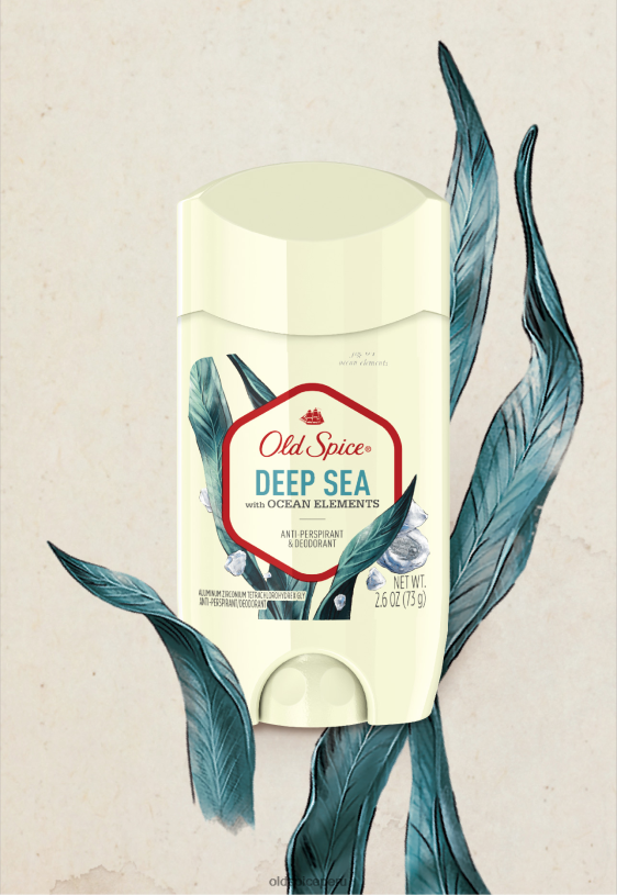 Old Spice hombres Mar profundo con elementos oceánicos antitranspirante. desodorante anti-transpirante Z0FD621