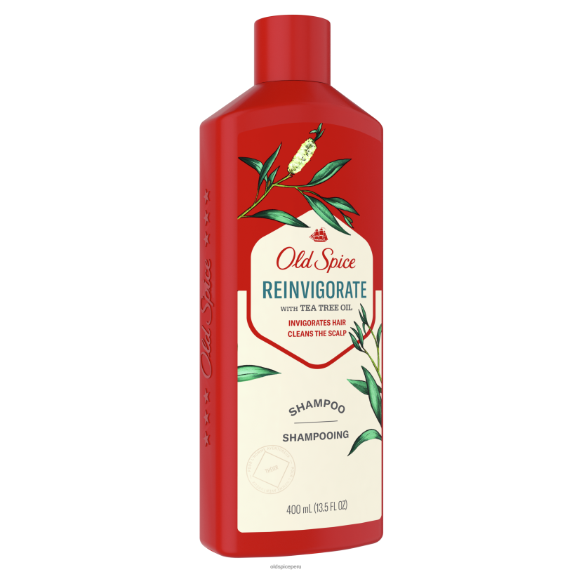 Old Spice hombres champú revitalizante con árbol de té cuidado del cabello Z0FD660