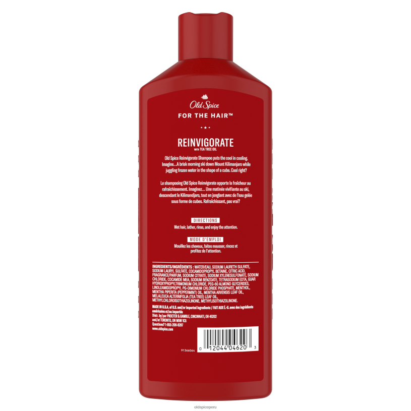 Old Spice hombres champú revitalizante con árbol de té cuidado del cabello Z0FD660