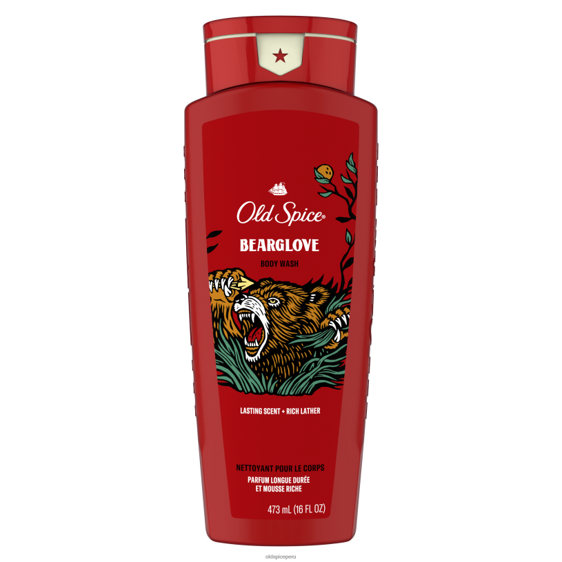 Old Spice hombres gel de baño Bearglove, 16 oz gel de baño Z0FD647
