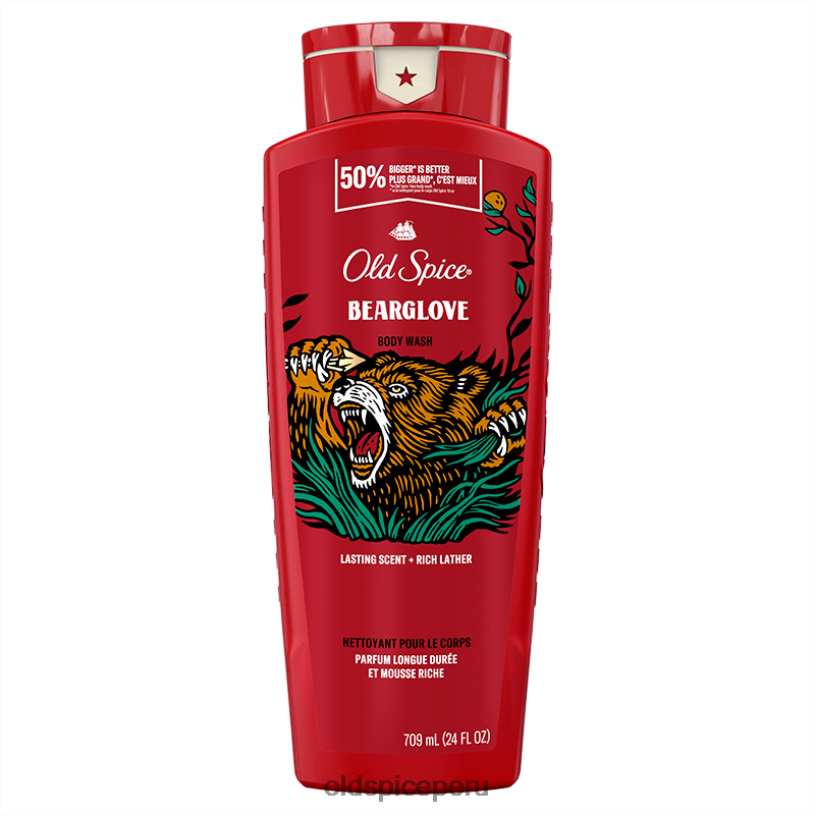 Old Spice hombres gel de baño Bearglove, 24 oz gel de baño Z0FD646