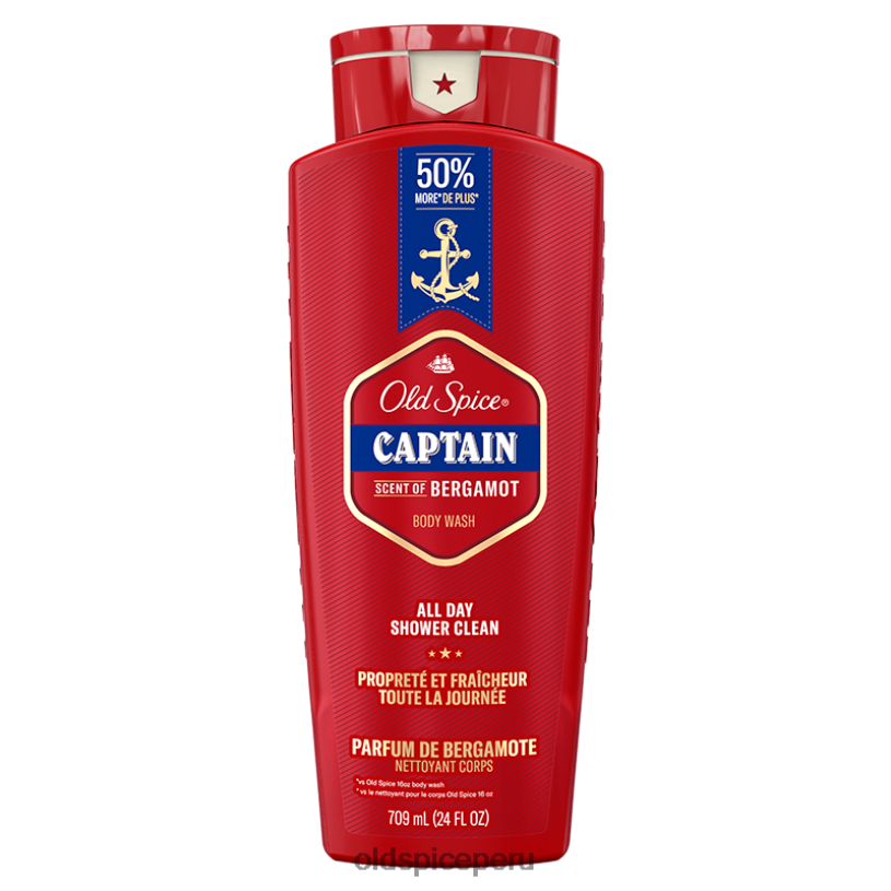 Old Spice hombres gel de baño capitán, 24 oz gel de baño Z0FD636