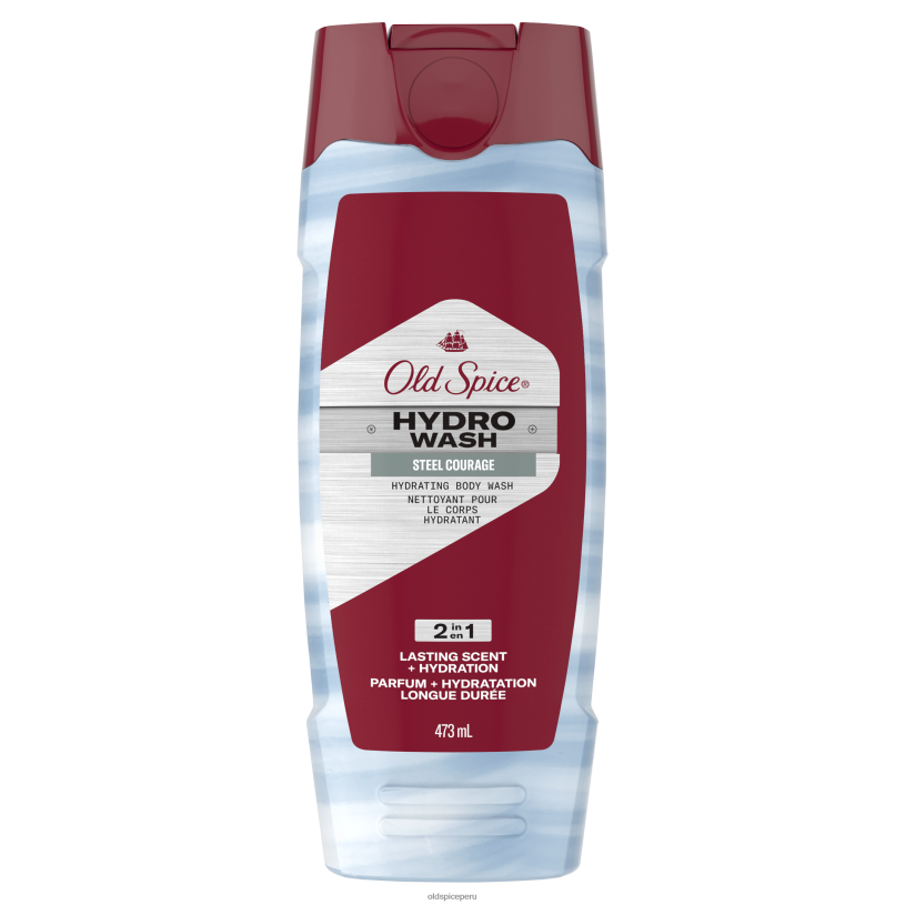Old Spice hombres gel de baño hidrolavado Steel Courage gel de baño Z0FD644
