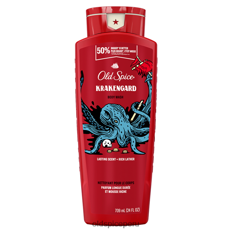 Old Spice hombres gel de baño krakengard, 24 oz gel de baño Z0FD648