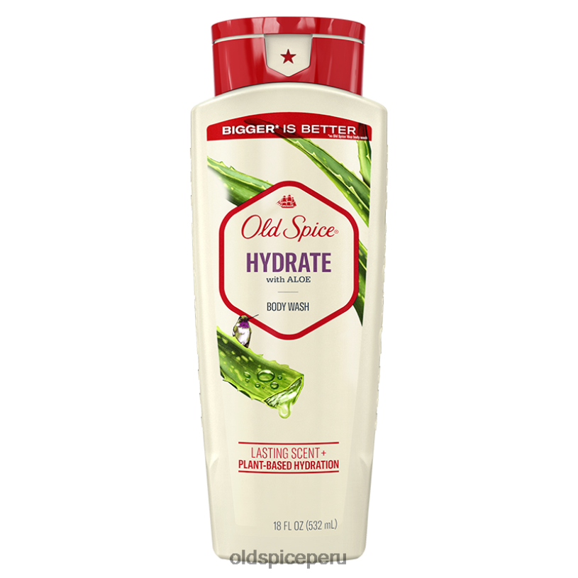Old Spice hombres hidratar con gel de baño de aloe, 18 oz gel de baño Z0FD642